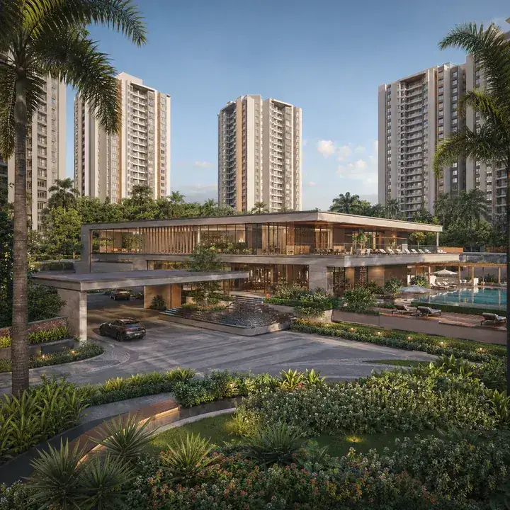 Prestige Forest Edge clubhouse and amenity building set within the landscaped grounds Prestige Forest Edge clubhouse and amenity building set within the landscaped grounds